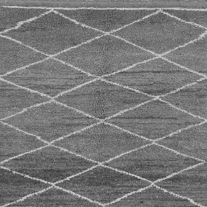 Square Abstract Gray Modern Rug, abs1795gry