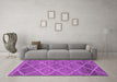 Machine Washable Abstract Purple Modern Area Rugs in a Living Room, wshabs1795pur