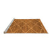 Sideview of Machine Washable Abstract Orange Modern Area Rugs, wshabs1795org