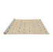 Sideview of Machine Washable Abstract Gold Rug, wshabs1796