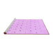 Sideview of Machine Washable Solid Purple Modern Area Rugs, wshabs1796pur