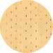 Round Solid Brown Modern Rug, abs1796brn