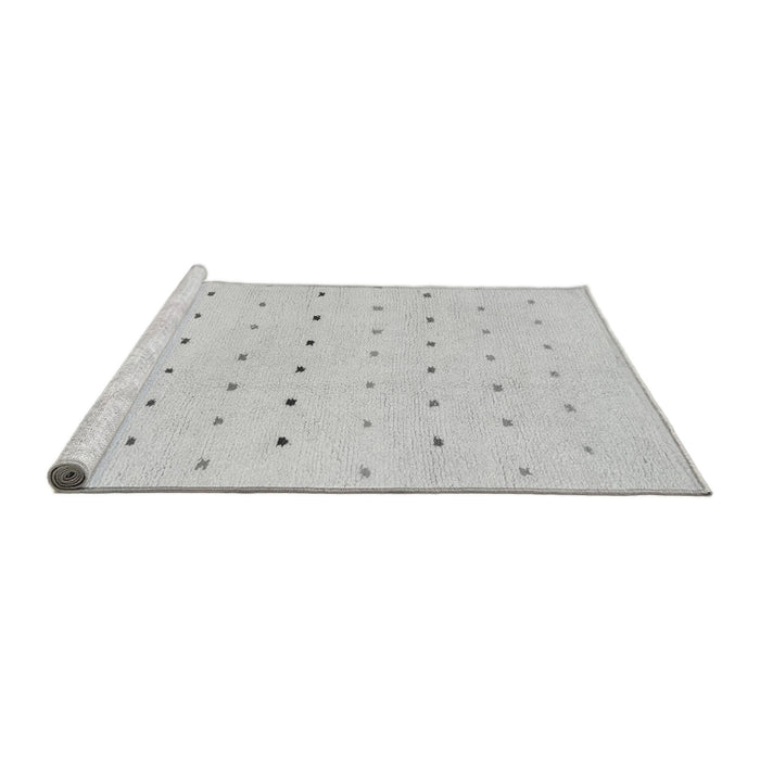 Sideview of Machine Washable Solid Gray Modern Rug, wshabs1796gry