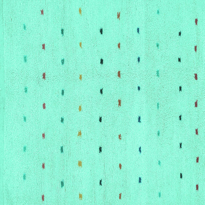 Square Solid Turquoise Modern Rug, abs1796turq