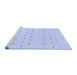 Sideview of Machine Washable Solid Blue Modern Rug, wshabs1796blu