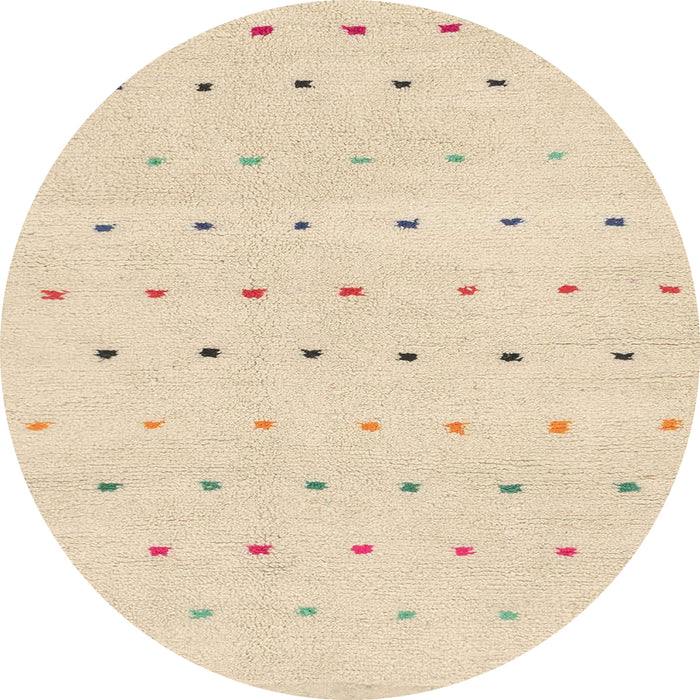 Round Machine Washable Abstract Gold Rug, wshabs1796