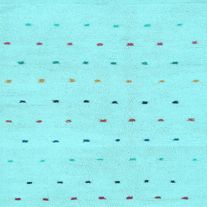 Square Machine Washable Solid Light Blue Modern Rug, wshabs1796lblu