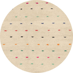 Round Abstract Golden Blonde Gold Solid Rug, abs1796