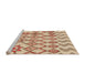 Sideview of Machine Washable Abstract Chocolate Brown Rug, wshabs1797
