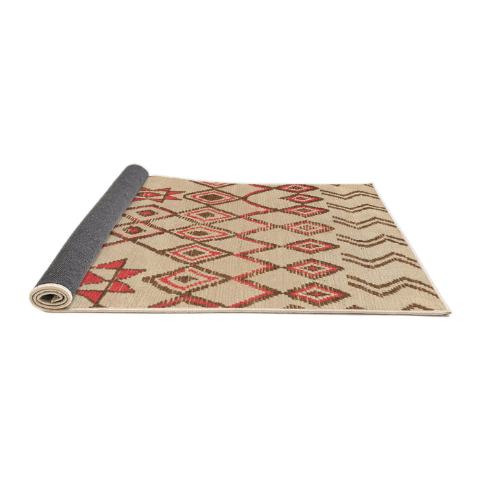 Sideview of Abstract Chocolate Brown Solid Rug, abs1797