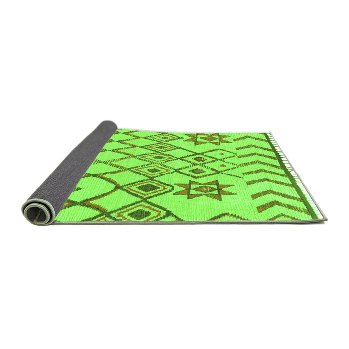 Sideview of Solid Green Modern Rug, abs1797grn