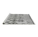 Sideview of Machine Washable Solid Gray Modern Rug, wshabs1797gry