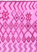 Machine Washable Solid Pink Modern Rug, wshabs1797pnk