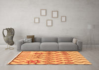 Machine Washable Solid Orange Modern Rug, wshabs1797org