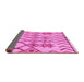 Sideview of Solid Pink Modern Rug, abs1797pnk