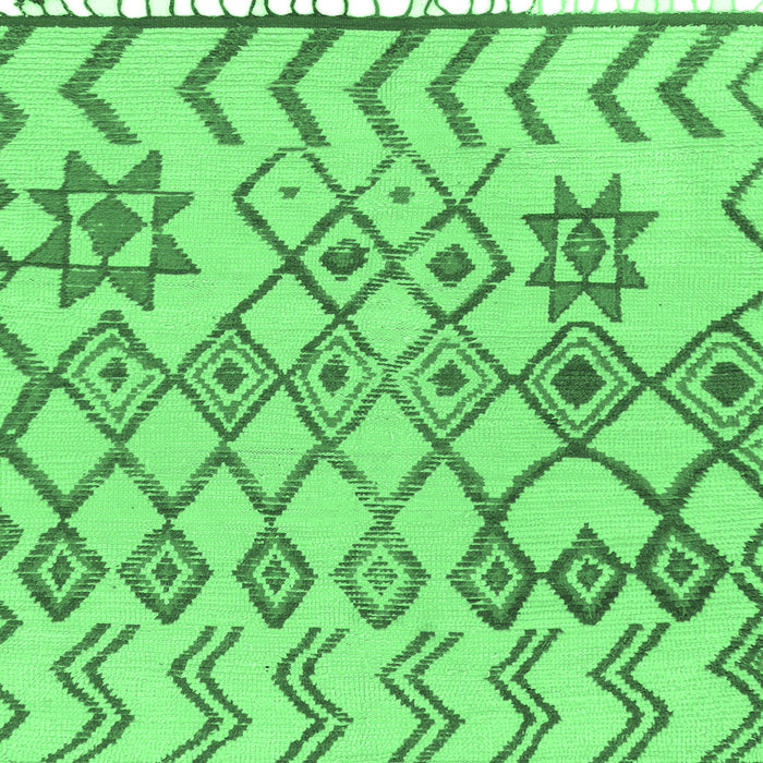 Square Machine Washable Solid Emerald Green Modern Area Rugs, wshabs1797emgrn