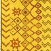 Square Solid Yellow Modern Rug, abs1797yw