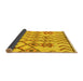 Sideview of Solid Yellow Modern Rug, abs1797yw