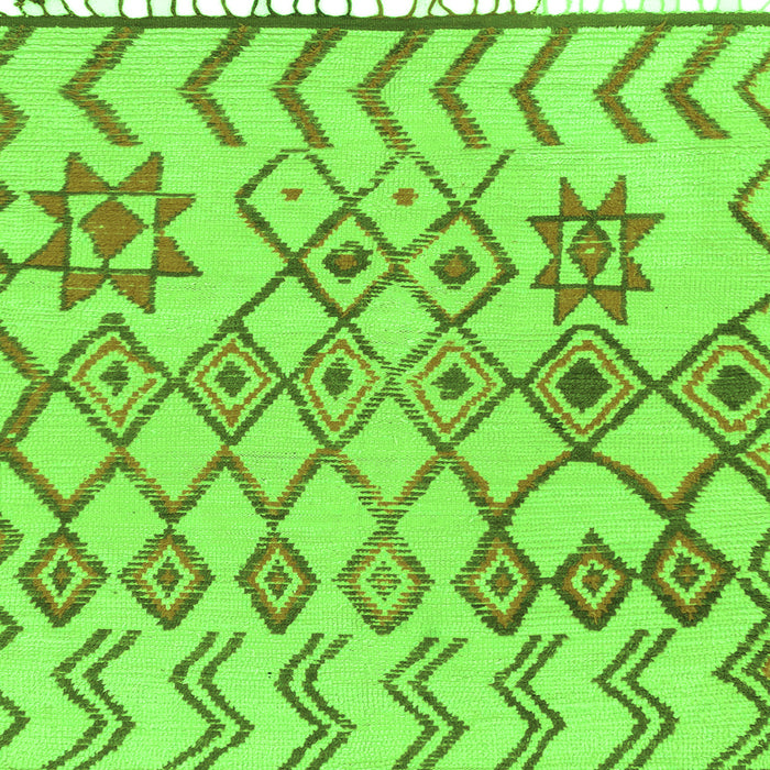 Square Machine Washable Solid Green Modern Area Rugs, wshabs1797grn