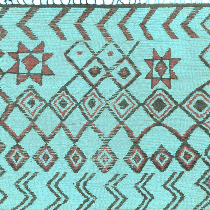 Square Solid Light Blue Modern Rug, abs1797lblu