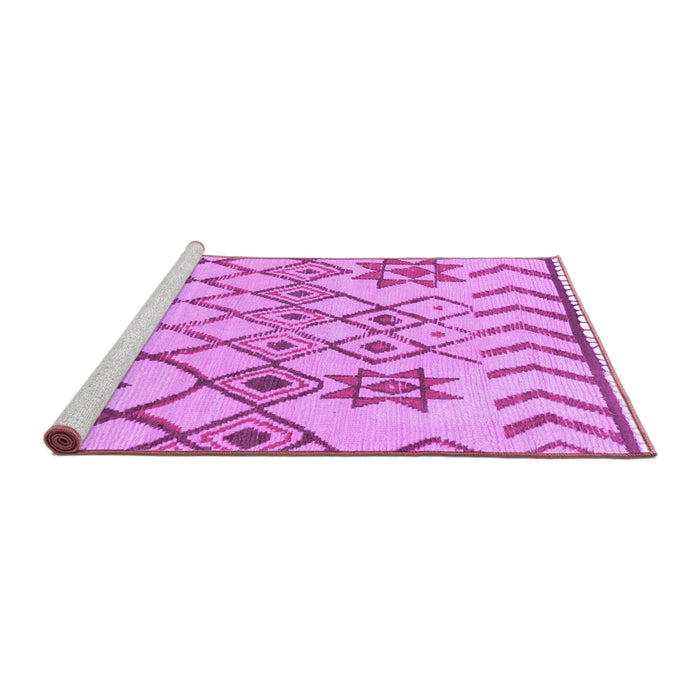 Sideview of Machine Washable Solid Purple Modern Area Rugs, wshabs1797pur