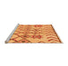 Sideview of Machine Washable Solid Orange Modern Area Rugs, wshabs1797org