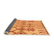 Sideview of Solid Orange Modern Rug, abs1797org