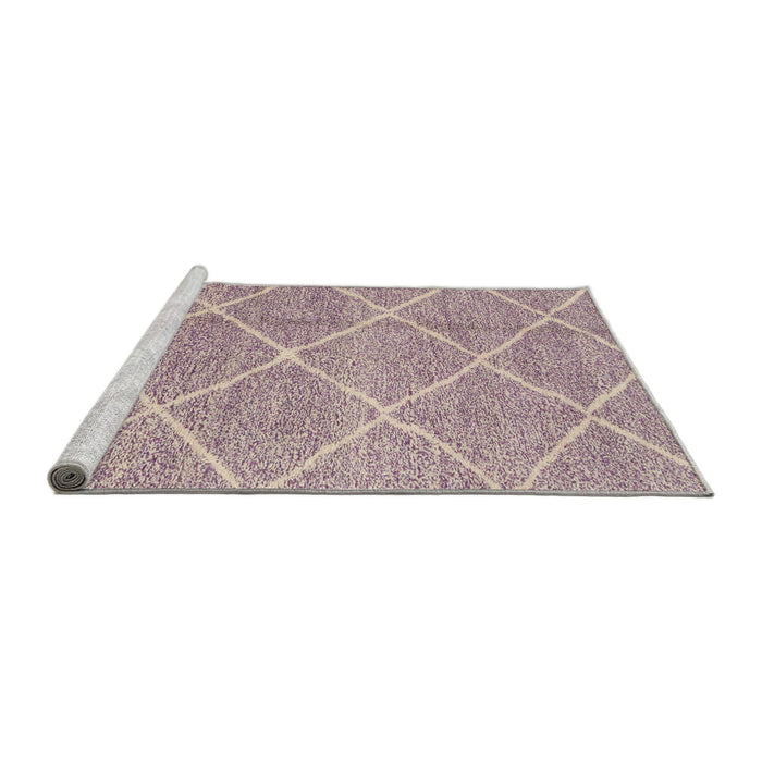 Sideview of Machine Washable Abstract Rose Dust Purple Rug, wshabs1798