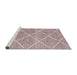 Sideview of Machine Washable Abstract Rose Dust Purple Rug, wshabs1798