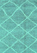 Machine Washable Abstract Turquoise Modern Area Rugs, wshabs1798turq
