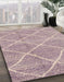 Machine Washable Abstract Rose Dust Purple Rug in a Family Room, wshabs1798
