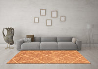 Machine Washable Abstract Orange Modern Rug, wshabs1798org