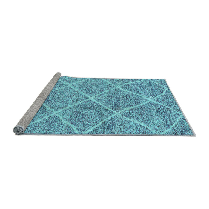 Sideview of Machine Washable Abstract Light Blue Modern Rug, wshabs1798lblu