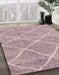 Abstract Rose Purple Modern Rug in Family Room, abs1798