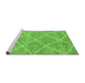 Sideview of Machine Washable Abstract Green Modern Area Rugs, wshabs1798grn