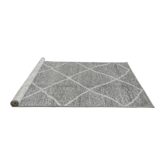Sideview of Machine Washable Abstract Gray Modern Rug, wshabs1798gry