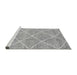 Sideview of Machine Washable Abstract Gray Modern Rug, wshabs1798gry