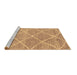 Sideview of Machine Washable Abstract Brown Modern Rug, wshabs1798brn