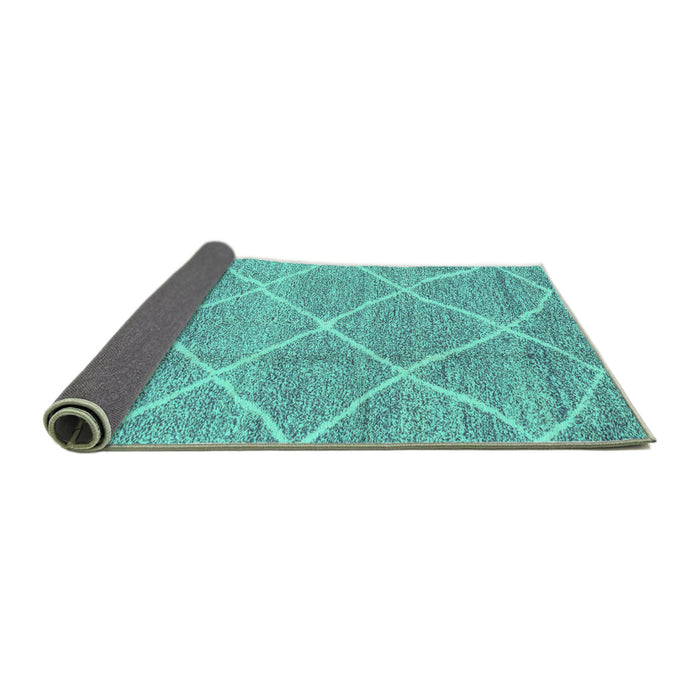 Sideview of Abstract Turquoise Modern Rug, abs1798turq