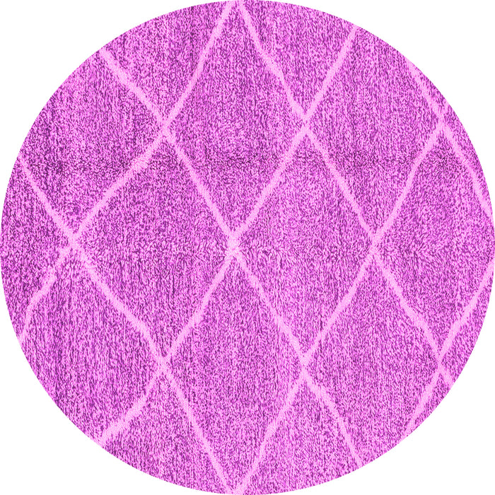 Round Machine Washable Abstract Pink Modern Rug, wshabs1798pnk