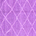 Square Machine Washable Abstract Purple Modern Area Rugs, wshabs1798pur