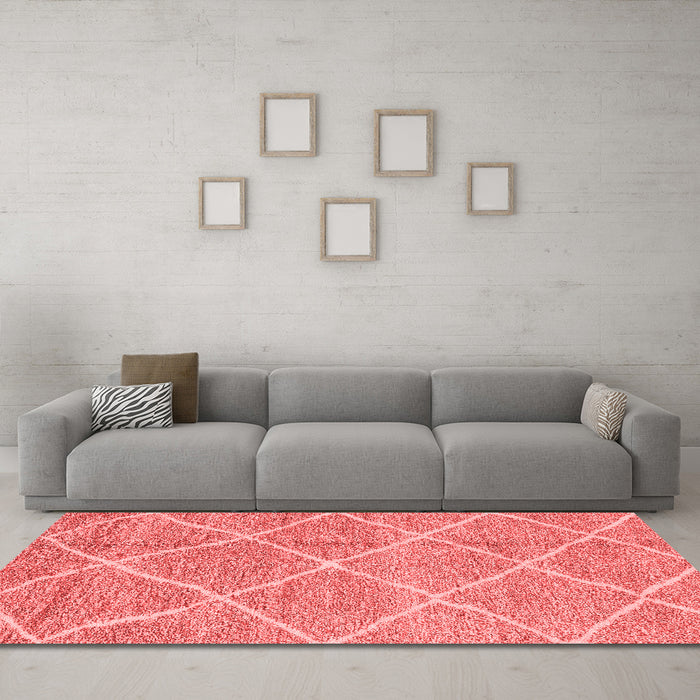 Modern Red Washable Rugs