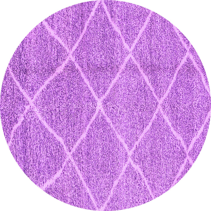 Round Abstract Purple Modern Rug, abs1798pur