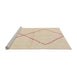 Sideview of Machine Washable Abstract Pastel Orange Rug, wshabs1799