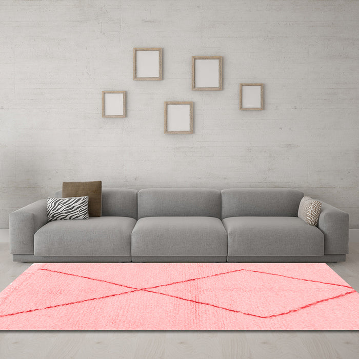 Modern Red Washable Rugs