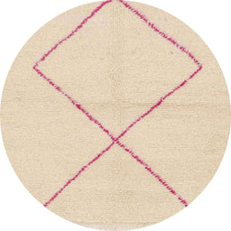 Round Machine Washable Abstract Pastel Orange Rug, wshabs1799