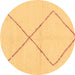 Round Solid Brown Modern Rug, abs1799brn