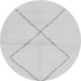 Round Solid Gray Modern Rug, abs1799gry