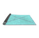 Sideview of Solid Light Blue Modern Rug, abs1799lblu