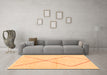 Machine Washable Solid Orange Modern Area Rugs in a Living Room, wshabs1799org